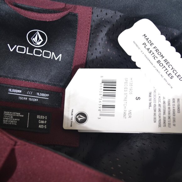 NWT VOLCOM SPECIES STRETCH PANTS, SMALL - Picture 5 of 13
